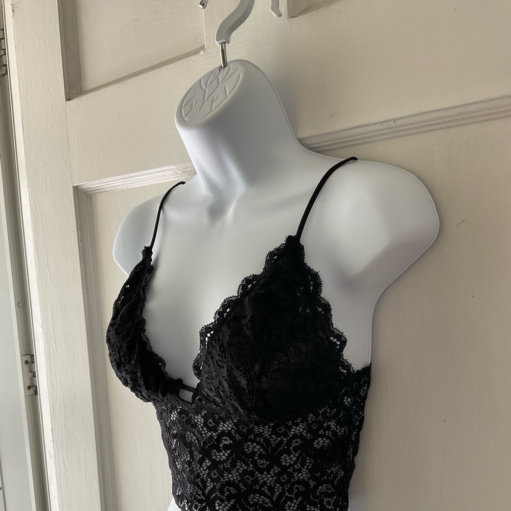 Black lace bralette